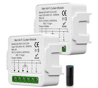 Tuya WiFi, 2 pezzi, interruttore per tapparelle, modulo 2,4 GHz, controllo smart per tapparelle, controllo app, timer per tapparelle, funzionamento con Alexa/Google