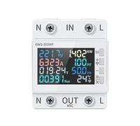 Tuya WiFi 8in1 Misuratore Di Potenza 2P AC Contatore Energia APP Controllo 170-270V/63A Tensione E Corrente Elettricità Vita Intelligente Monitoraggio Energetico(KWS-302WF)