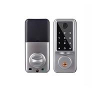 Tuya Wifi Blocco Biometrico Delle Impronte Digitali Ttlock BLE Serrature Intelligenti Con Catenaccio Password Scheda Digitale Keyless Entry Tastiera Serratura Elettronica(Silver Tuya)