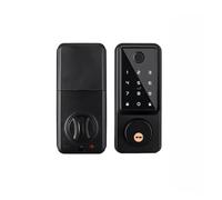 Tuya Wifi Blocco Biometrico Delle Impronte Digitali Ttlock BLE Serrature Intelligenti Con Catenaccio Password Scheda Digitale Keyless Entry Tastiera Serratura Elettronica(Black TTlock)