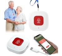 Tuya WiFi Salvavita Anziani Pulsante Emergenza Anziani Sistema di Allarme di Emergenza per i Cittadini Anziani Pazienti Disabili Anziani (Supporto solo 2.4GHz Wi-Fi)