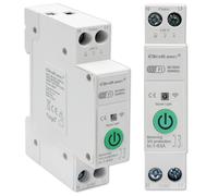 Relè Qoltec 63A per guida DIN con contatore elettrico | TUYA | Wi-Fi |