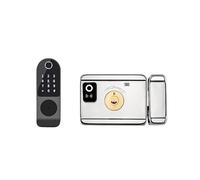 Tuya Wifi Smart Door Lock APP Telecomando TTlock Bluetooth Impronte Digitali Biometrico Codice Di Accesso Digitale Scheda Serratura Elettronica(A-3)