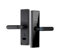 Tuya Wifi Smart Life App Serratura Elettronica Impronta Digitale Password Chiave Scheda IC Ricarica USB Sblocco Remoto Supporto 8 Lingue Comoda Efficiente(22 X125 (5050) Black)