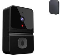 Tuya WiFi Video Videocamera Campanello Intelligente 450p Visione Notturna Audio A 2 Vie Cloud Storage Sicurezza Campanello Intelligente Campanello WiFi Interfono, Black