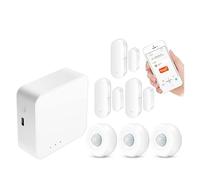 Tuya WiFi Zigbee Bluetooth Smart Home Alarm System Porta Open Sensor Hub Life App. Lavoro remoto Installazione rapida(A 600MAH)