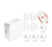 Tuya WiFi Zigbee Bluetooth Smart Home Alarm System Porta Open Sensor Hub Life App. Lavoro remoto Installazione rapida(B 15000MAH)