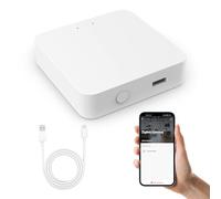 Tuya WiFi ZigBee Gateway Hub Bridge Senza Fili, Smart Life APP Telecomando Solo per Dispositivi Compatibili con Tuya(Banda WiFi 2.4GHz)