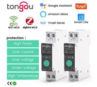 TUYA WiFi/ZigBee MCB interruttore intelligente sovracorrente protezione sottotensione misurazione dell'alimentazione interruttore di controllo remoto 1-63A