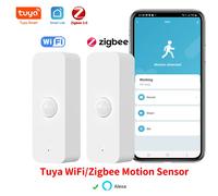 Tuya WiFi Zigbee PIR Sensore di movimento Smart Home Rivelatore a infrarossi per il corpo umano Sicurezza Smart Life Funziona con Alexa Google Home