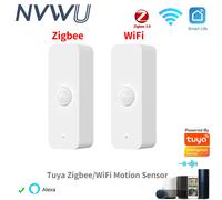 Tuya WiFi Zigbee PIR Sensore di movimento Smart Home Rivelatore a infrarossi per il corpo umano Sicurezza Smart Life Funziona con Alexa Google Home