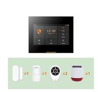 Tuya Wireless di allarme for la sicurezza domestica con supporto del sensore di movimento Telecomando dell'app di allarme anti-smantellamento per Ville e Magazzini(Ost-02-H501-Set-H)