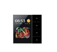 Tuya Zigbee Interruttore da Parete Intelligente da 3,5 Pollici Touch Screen Interruttore A 4 Gruppi Interruttore A 8 Vie con Sensore per Scene