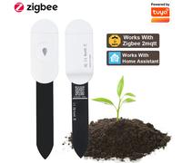 Tuya Zigbee Rilevatore di umidità di temperatura Tester intelligente di umidità del suolo Sensore di umidità App per telefono Monitor in tempo reale per il giardino domestico