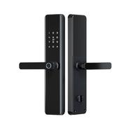 Tuya Zigbee Serrature For Porte Controllo Vocale Impronta Digitale Biometrica Smart Entry Home Maniglia App Blocco Intelligente(Black 240 24 6068)
