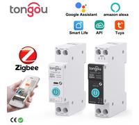 TUYA ZigBee Smart Circuit Breaker Smart Switch 1P 63A Guida DIN per Smart Home, Casa Intelligente Interruttore WiFi di Controllo Remoto Senza Fili tramite APP TONGOU