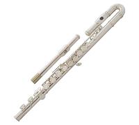 Tuyama® TFL-212 Flauto Traverso in Do laccatura in argento (Il corpo e le testate sono interamente argentate)