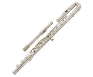 Tuyama® TFL-212 Flauto Traverso in Do laccatura in argento (Il corpo e le testate sono interamente argentate)