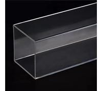Tuyaux en acrylique, Tubo quadrato in acrilico, tubo cavo trasparente in PMMA for artigianato, produzione di modelli, tubi di illuminazione, 1 pz(10mmx10mmx3mmx105mm)