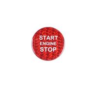 tuyda Adesivo for pulsante di avvio e arresto dell'auto, adatto for Alfa Romeo, Giulia e Stelvio. copertura decorativa del pulsante di accensione del veicolo(Red)