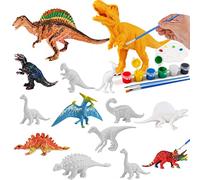 TuYines Dinosauri per Bambini Set Pittura,14pcs Giocattolo di Dinosauro,Dinosauri da Dipingere per Bambini,Giochi per Bambini 3 4 5 6 7 8 9 10 Anni Regalo Compleanno,Natale