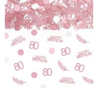 TUZELIYA Coriandoli Compleanno 80 Anni - Coriandoli Numero 80 per Uomini Donne Bambini - 80° Coriandoli Paillettes - 80th Coriandoli Decorazione da Tavolo per Anniversari Compleanni Feste (Oro Rosa)