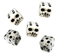 Tuzsocr 5 dadi a forma di teschio, dadi portatili, dadi di Halloween, innovativi teschio gotico dadi, spaventoso novità ornamento decorativo, per famiglie giochi feste bar giocare design attraente,