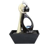 Tuzsocr Fontana interna moderna, scultura innamorata rimovibile, fontana da tavolo luce LED colorata, decorazione per interni Zen ed elegante, pompa silenziosa, idea regalo occasione speciale, per