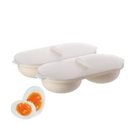 Tuzsocr Fornello per uova a microonde,Uova a doppia tazza, Stampo per uova,Produttore di uova in camicia, antiaderente,alta capacità,per frittata Colazione Rapida Cucina Strumento (Stile 2)