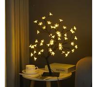 Tuzsocr Luci a LED per albero di ciliegio, 24/48, con fiori e albero di ciliegio, luccicanti, rami regolabili, decorazione natalizia per soggiorno, ufficio, sala da pranzo, hotel, interni (stile 3)