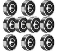 TUZUK 10 Pezzi Cuscinetti a Sfera 6005-2RS, 25x47x12 mm, Cuscinetti a Sfera Scanalati con Doppia Schermatura, adatti per progetti fai-da-te, torni, motori, stampanti 3D, fresatrici