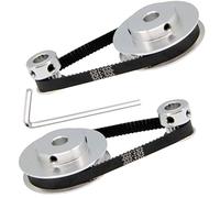 TUZUK 2 Pezzi Set GT2 Ingranaggio Sincrono 20 e 60 Denti 8mm Alesaggio Puleggia Dentata in Alluminio con 2 Pezzi Lunghezza 200mm Larghezza 6mm Cinghia (20-60T-8B-6)