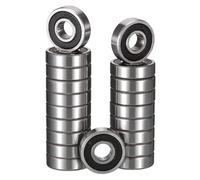 TUZUK 20 Pezzi Cuscinetti a Sfera Stagni 609-2RS, 9x24x7 mm, Prelubrificati, Acciaio al Cromo, Doppia Tenuta in Gomma, Cuscinetti a Sfera Scanalati 609RS