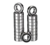 TUZUK 20 Pezzi Cuscinetti a Sfera Stagni 687-2RS, 7x14x5 mm, Prelubrificati, Acciaio al Cromo, Doppia Tenuta in Gomma, Cuscinetti a Sfera Scanalati 687 RS