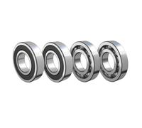 TUZUK 4 Pezzi Cuscinetti a Sfera Stagni 6300-2RS, 10x35x11 mm, Prelubrificati, Acciaio al Cromo, Doppia Tenuta in Gomma, Cuscinetti a Sfera Scanalati 6300RS