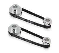 TUZUK Set da 2 pezzi GT2 Ruota sincrona 20 e 36 denti Puleggia dentata in alluminio con foro da 8 mm con cinghia dentata da 2 pezzi Lunghezza 200 mm Larghezza 6 mm (20-36T-8B-6)