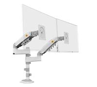 TV Bracket, Supporto da tavolo for monitor a doppio braccio, supporto for TV LCD a movimento completo con molla a gas da 17"-32", staffa a morsetto da 2-12 kg,parts(2-9kg white)