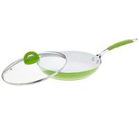 TV Das Original 02475 - Padella Biolux-Kerama con coperchio in vetro, 28 cm, colore: Verde