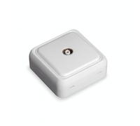 TV di superficie bianca, design compatto e facile da installare. Ideale per collegare televisori e dispositivi multimediali a casa.