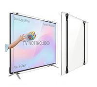 TV Guard |Protezione dello schermo per TV | 100 pulgate | Luce blu, resistente ai raggi, ultra trasparente, compatibile con televisori LED, LCD, OLED e QLED, facile installazione (58 Inches)