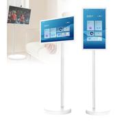 TV Intelligente Portatile FHD 2ª Generazione, Android 12, TV-Tablet Rotolante su Ruote, Batteria 6000mAh Integrata, Rotazione Completa - per Cinema Casa & Presentazioni Ufficio 21.5-4/64G