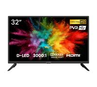 KIANO Slim TV TV 32" Pollici 80 cm | Tripla sintonizzatore DVB-T2 CI CI+ | LED HD TV schermo | 2 ingressi HDMI | Multimedia USB | Dolby Audio | PVR | Hotel Mode | Nero