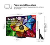 Televisore LG 75MRGB87B6B 75” 4K Mini RGB Evo Smart TV webOS 26 120 Hz, Dolby Atmos - Nouvo
