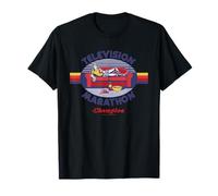 TV Marathon Champ Sarcastic Retro Vintage Funny Adult Humor Maglietta
