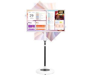 TV portatile con touch screen da 24/27/32 pollici, Smart TV Android 4K con ruote con supporto girevole completo, display Incell 1080p, durata della batteria 8 ore (32 pollici, 8+128 GB (4K))
