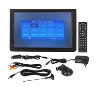 TV Portatile da 12 Pollici, Televisore LED Digitale 1080P DVBT/T2 da 12 Pollici con Porta USB e Slot per Scheda di Memoria, TV LED con Supporto Pieghevole, per Auto, Roulotte,