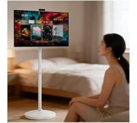 TV portatile, schermo touch screen 1080p su ruote, Smart Rolling TV con fotocamera integrata e batteria, Android 3, 8 GB + 128 GB, display da 27 pollici