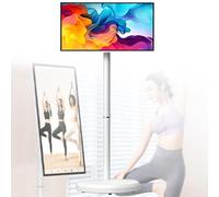 TV Portatile Smart Screen da 21.5/24/27/32 Pollici con Supporto su Palo E Fotocamera Integrata, Display Touch Mobile 4+64GB/8+128GB per Streaming Live, Intrattenimento Domestico(32inches,8GB+128GB)