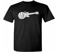 TV Series 60'S Retro Rock Pop Monkees T-Shirt Fit Casual Graphic Short Sleeve Tops Black XXL