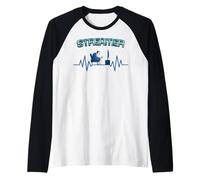 TV-Streaming Cardiogram Video-Film Internet TV-Streamer Maglia con Maniche Raglan
